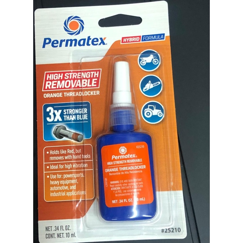 Permatex High Strength Removable Orange Threadlocker 25210,lem mur baut
