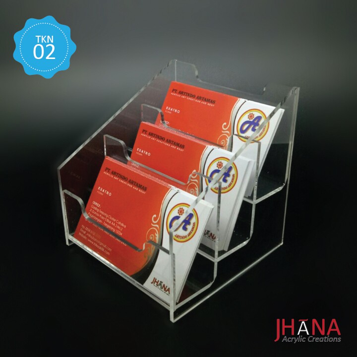 

Tempat Kartu Nama Akrilik / Name Card Holder / Display Kartu Nama 3 Susun TKN02