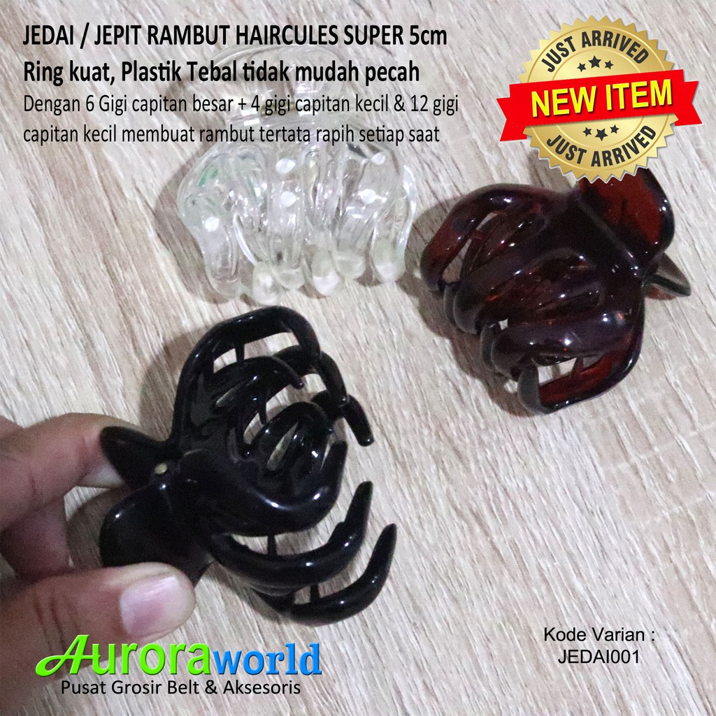 Auroraworld Jedai DECLIP Haircules Jepit Rambut Haircules Super 5cm ORIGINAL  Bahan Tebal dan Kuat