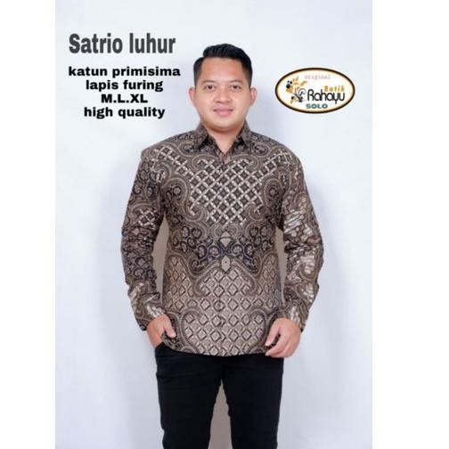 HARGA TERMURAAH.. TERBARU BATIK UNGU LILAC Batik Pria Lengan Panjang Reguler Fit Keris Modern Premiu