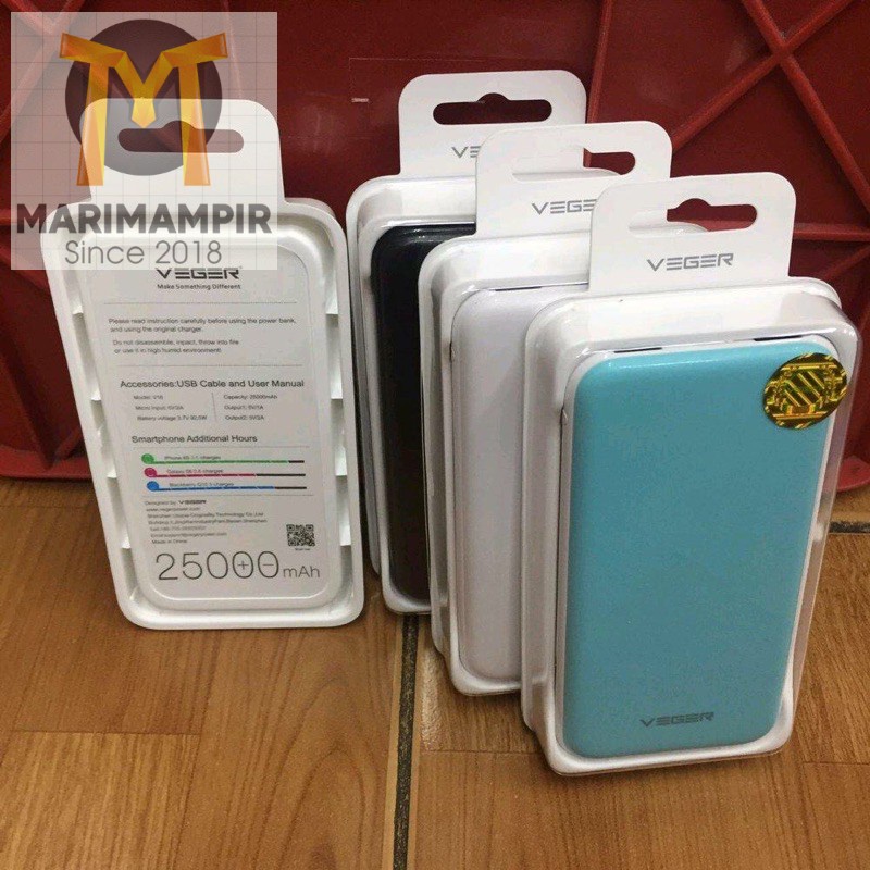 Marimampir Powerbank power bank pb slim veger 20000mah 20.000mah 20000 mah 20.000 20rb 25000mah 2500