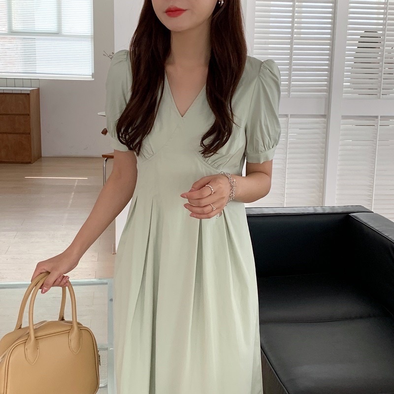 DRESS IMPORT GAUN PANJANG WANITA TERUSAN KOREAN MX536