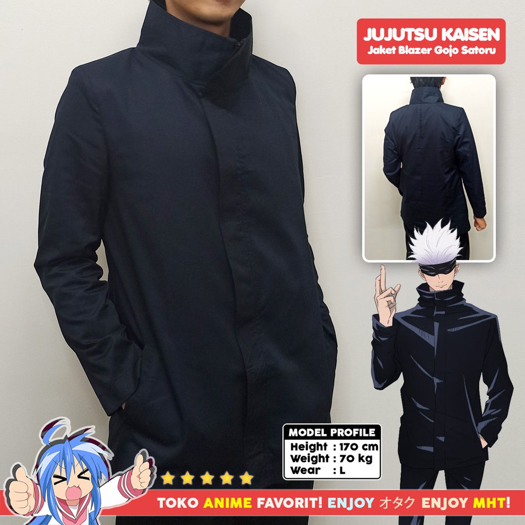 Blazer Jaket Anime Gakuran Jujutsu Kaisen Gojo Satoru Cosplay