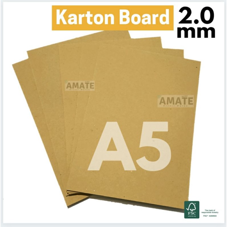 

Karton Board Kuning No30 - 2 mm A5 (satuan) Yellow Board