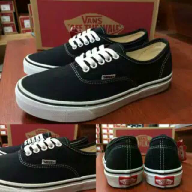 vans authentic black harga