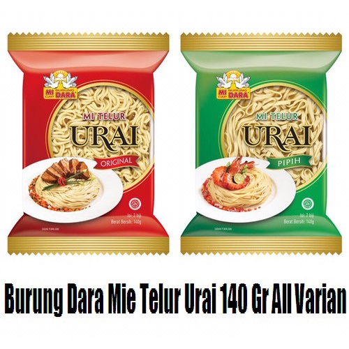 

Burung Dara Mie Telur Urai 140 Gr All Varian