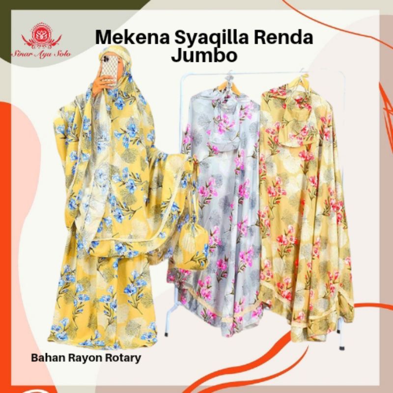 Mukena Syaqilla Renda Jumbo | Mukena Jumbo GrosirSorban Solo
