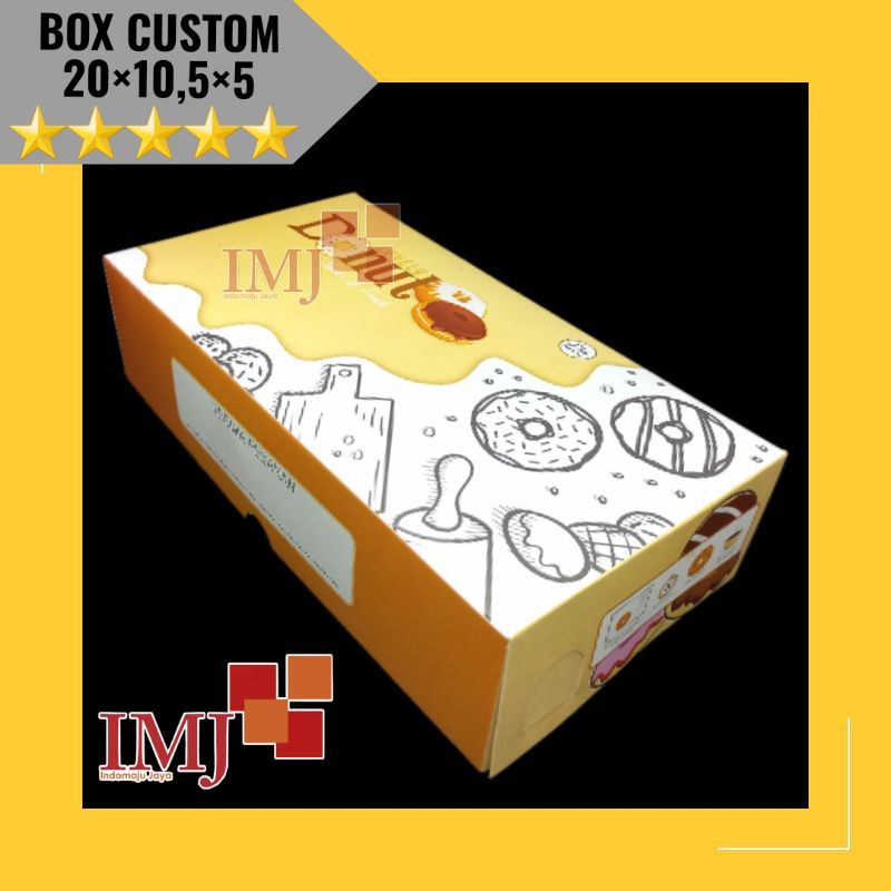 

BOX MARTABAK CUSTOM BOX ROTI DONAT CUSTOM 20x10,5x5 CETAK KARDUS DONAT CUSTOM 20×10,5×5