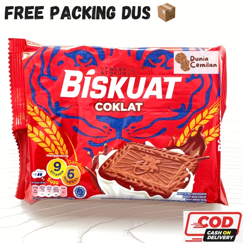 [TERMURAH!] Biskuit Biskuat 134.4gr Satuan - Biskuit Original Chocolate Enak Murah