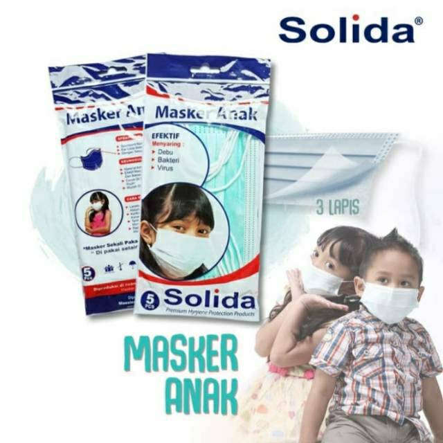 Masker Pabrikan merk SOLIDA original - Harga PerLembar