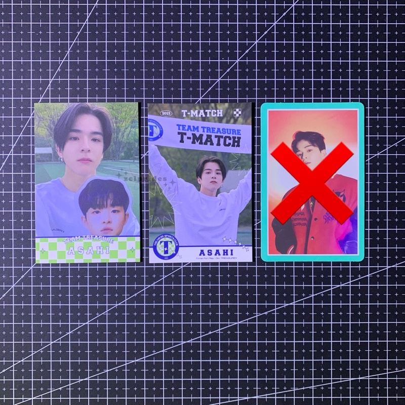 PC Photocard Treasure Match Tmatch Blue set Asahi ver