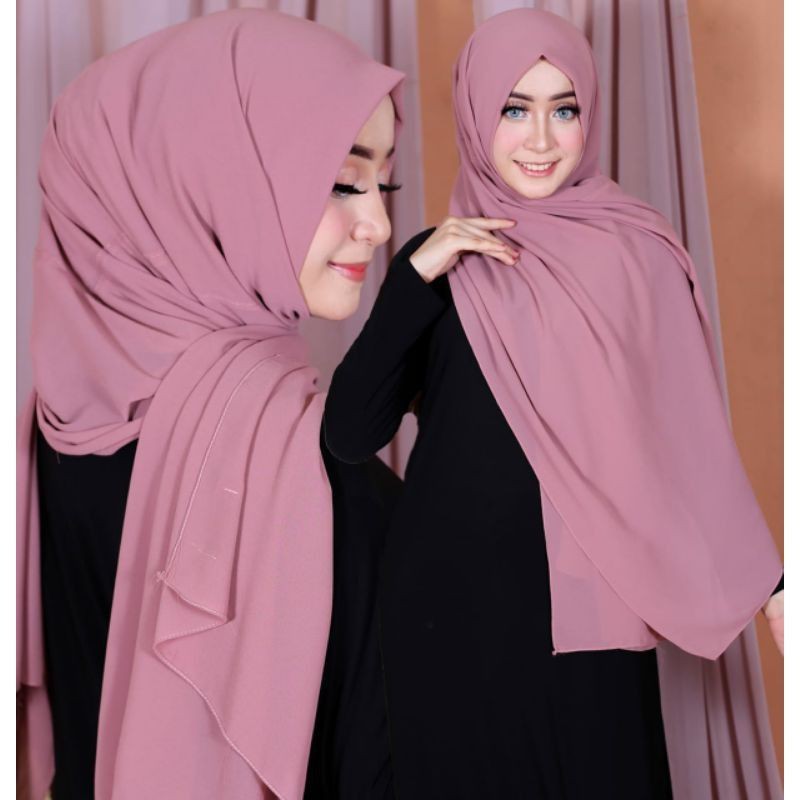 PASHMINA SQUARE INSTAN Ceruty babydoll premium