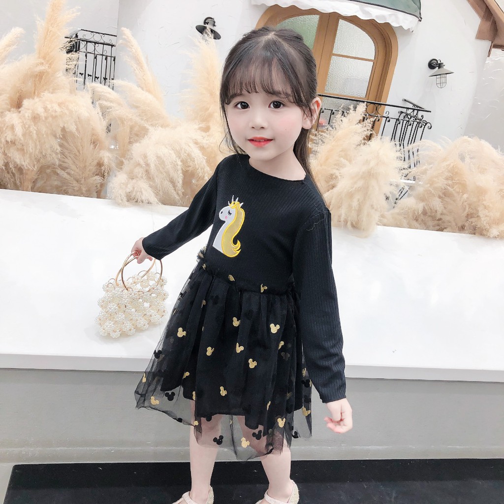 HappyOliver DRESS UNICORN MKY EBV Baju Dress Anak Perempuan Import 6 bulan - 6 Tahun/Dress Bayi Perempuan/Gaun Bayi Perempuan/Dress Pesta/Dress Bayi