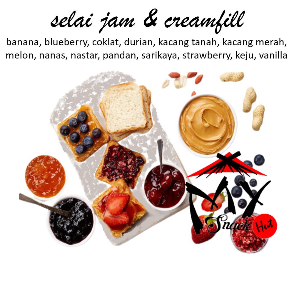 SELAI 100GR - OLESAN FILLING VLA FLA CREAMFIL PASTY HAZELNUT MOCHI DONAT BUAH COKLAT CARAMEL ROTI JAM