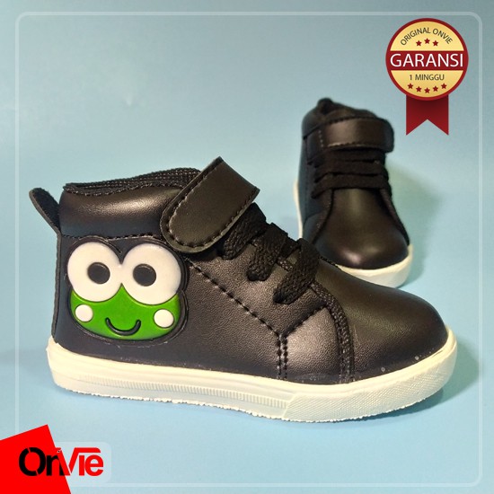 Sepatu Boots Anak Perempuan Motif Keroppi Karet 3D | Sepatu Kids Onvie