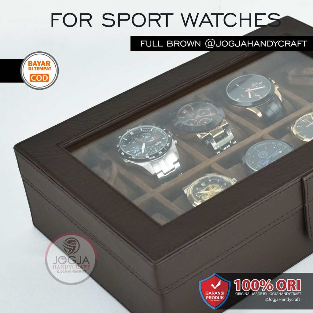 (JUMBO) Kotak Tempat Jam Tangan Isi 10 Sport , Box Jam, Watch Box, Wadah Jam