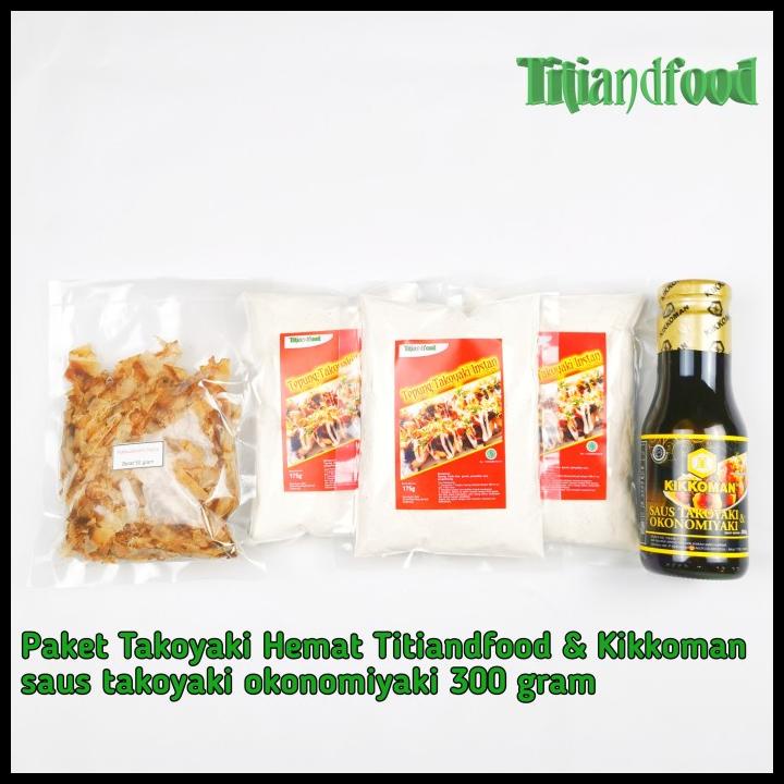 

TERBARUU!! Paket Takoyaki Hemat TITIANDFOOD dengan KIKKOMAN saus takoyaki 300gram PROMO