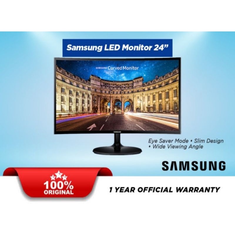 Monitor Samsung LED LC24F390FHE 24inch Curved VGA HDMI 24F390