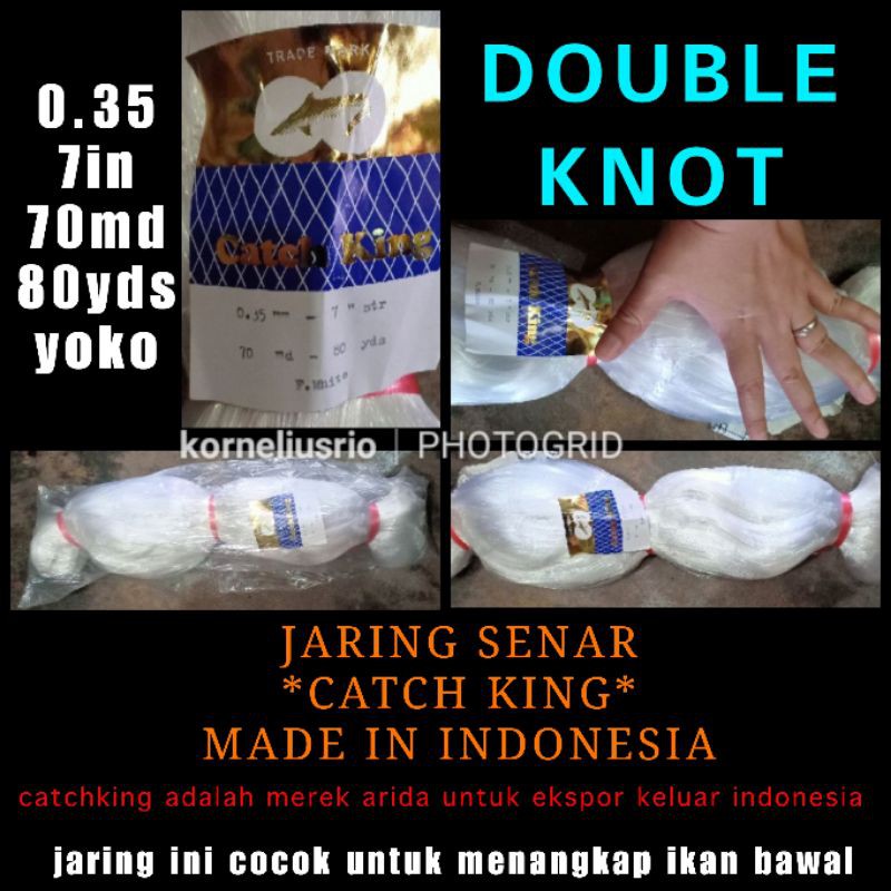 JARING SENAR CATCHKING 0.35MM 7" 70MDX80YD JARING ARIDA JARING BAWAL PUKAT BAWAL FISHING NET