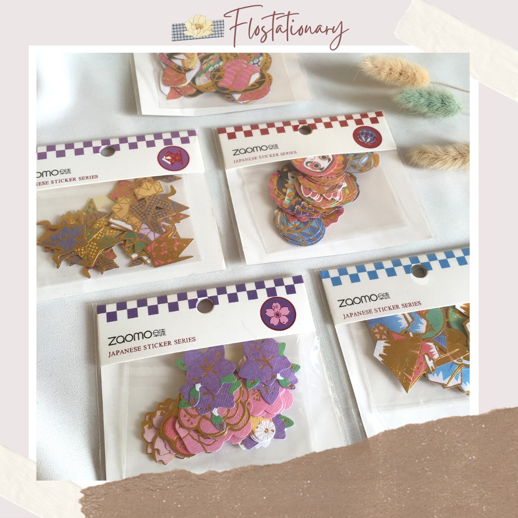 

FS Japanese Sticker Foil Emas Cherry Blossom Sushi Fuji Stiker Dekorasi