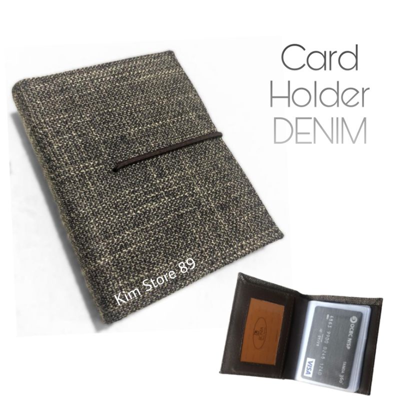 Dompet CardHolder Kartu Nama Pria Wanita Bahan Denim Limited Edition