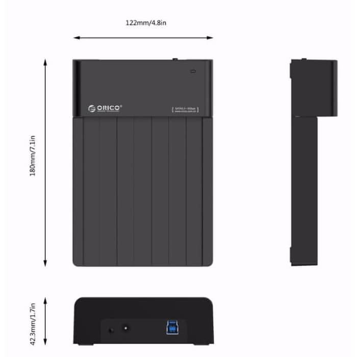 Orico 2.5/3.5 Inch Horizontal Mobile Hard Disk Seat USB 3.0 - 6518US3