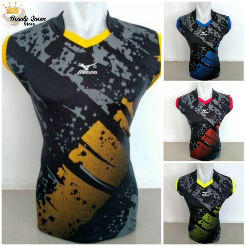 Atasan singlet lekbong badminton olahraga kaos bola jersey futsal baju volly