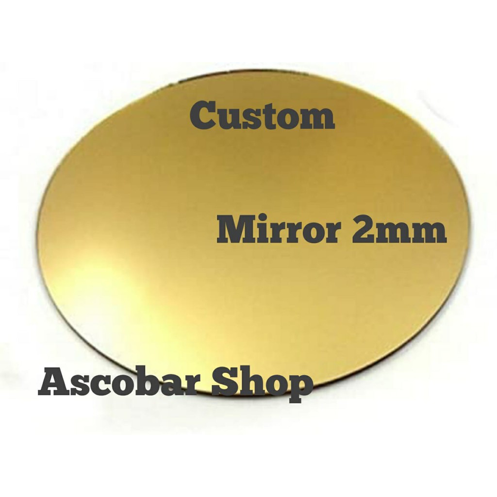 Acrylic Mirror Gold 2mm Diameter Akrilik Kaca Bulat Lingkaran