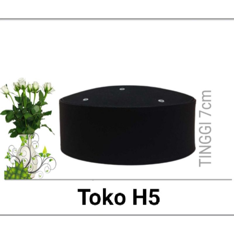 peci hitam songkok piber kopiah pria dewasa tinggi 7cm