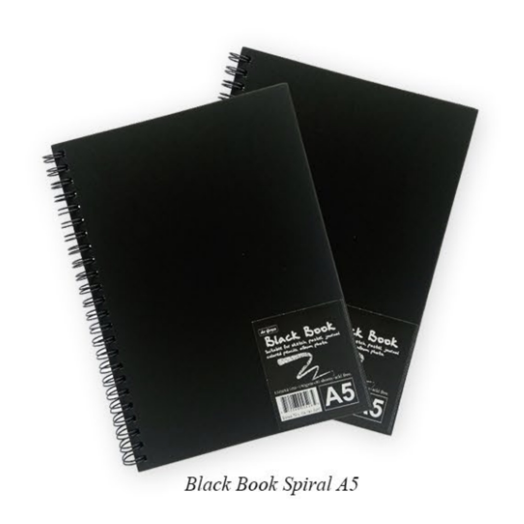 

Black Book Spiral A5 180gr