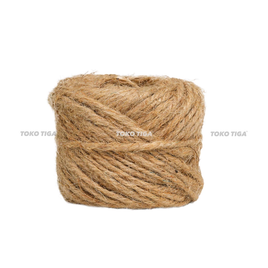 Tali Goni / Rami / Jute / Hemp Rope 3 Ply Tebal (50 Meter)