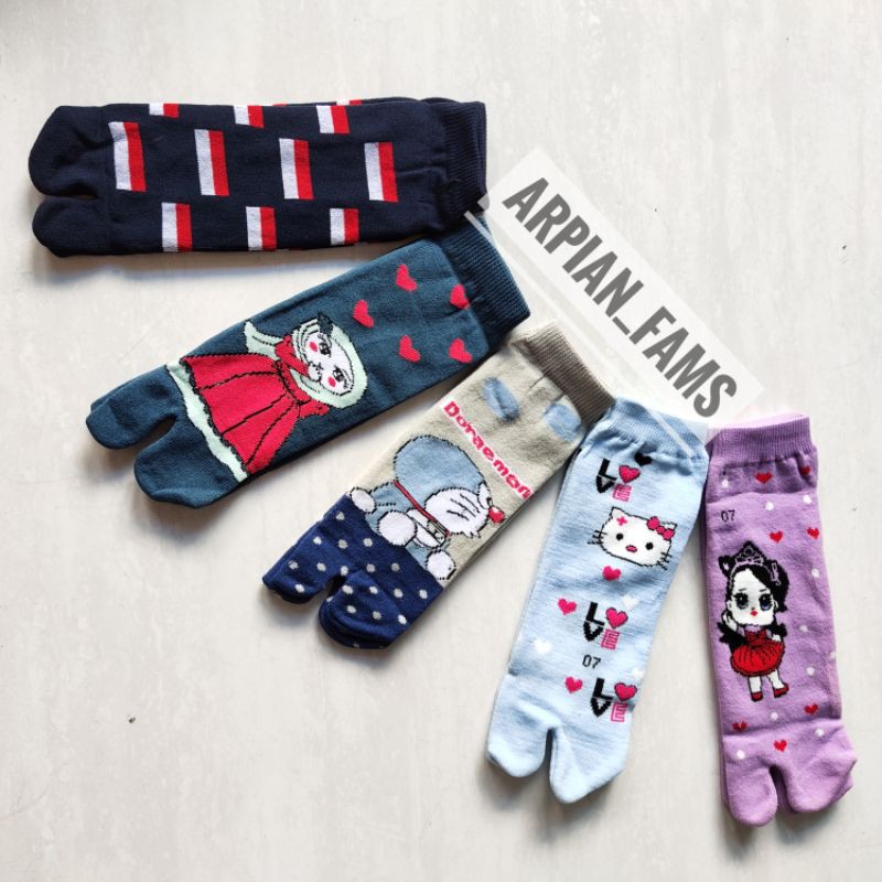 3 Pasang Kaus Kaki Jempol Anak/  kaus kaki Jempol Motif