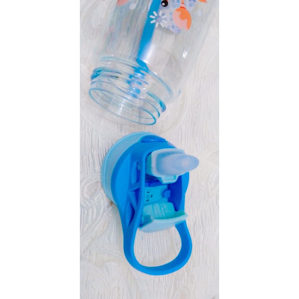 Botol Air Minum Anak Sedotan Motif Animal Sea Country 480ML - Botol Minum Animal Sea dengan Sedotan -  Botol Anak Animal - Botol Minum Animal Sea