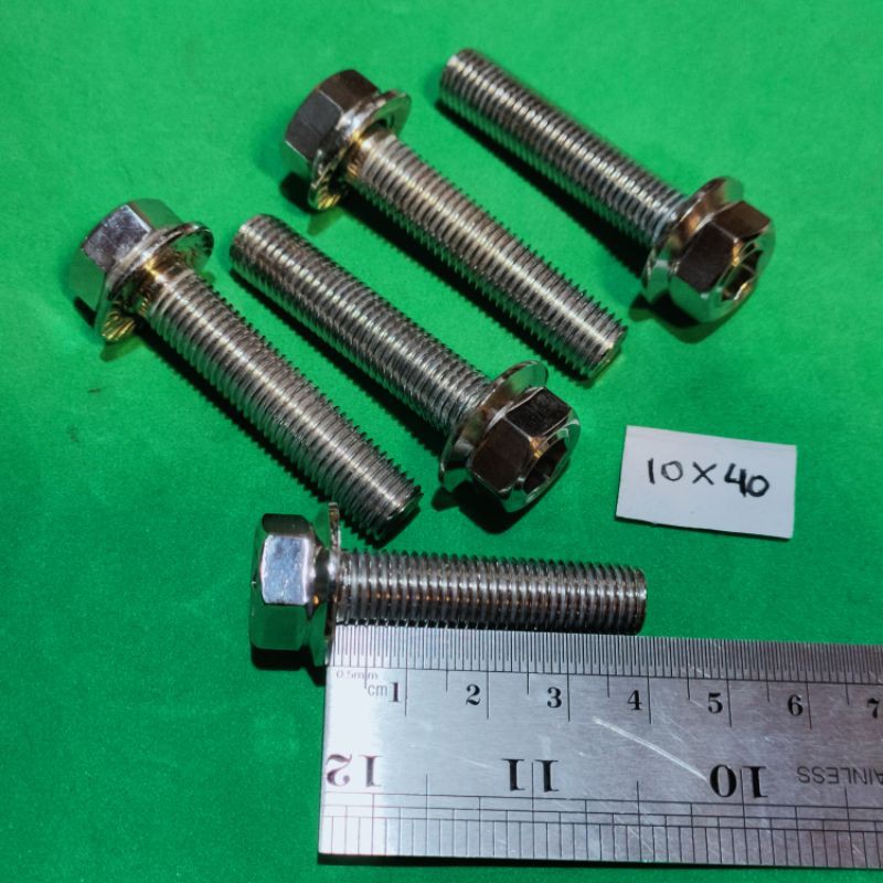 baut 2 kunci probolt stenlis m10x40 baut kunci 14 x 40mm L 8