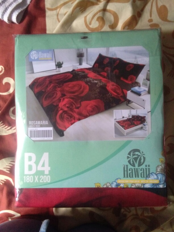 New Sprei My Love Hawaii Bantal 4 Ukuran 180x200 / Bantal 2 Ukuran 160x200 Series 1