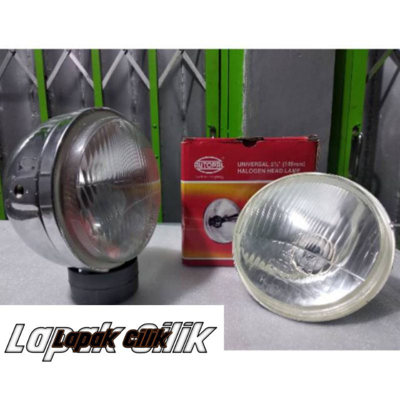 Batok L2G Pres crom Batok L2G Crom set Reflektor Autopal H4 5inch