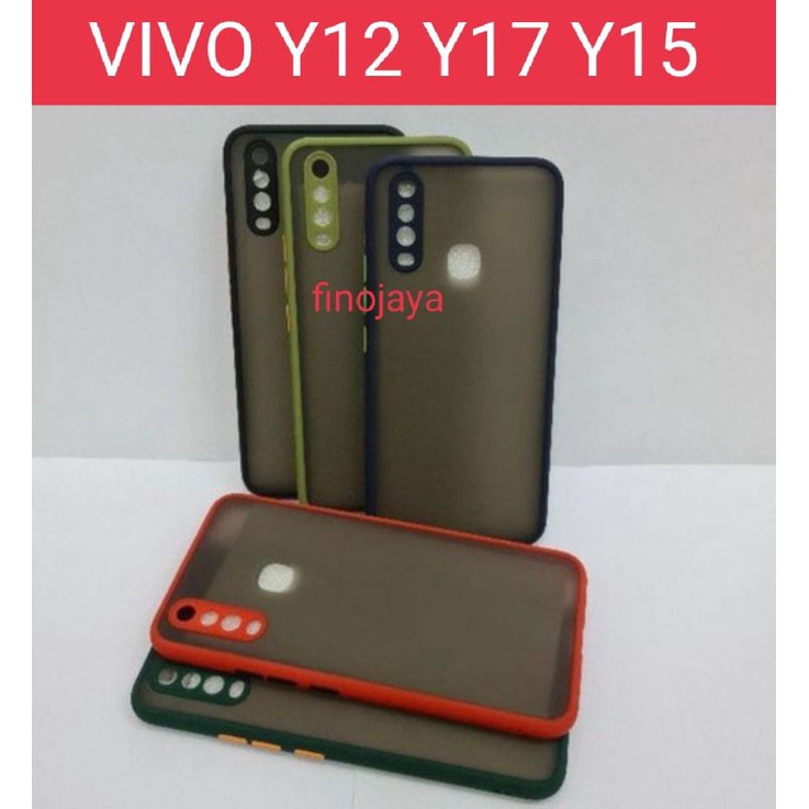 Case Aero My Choice Vivo Y12 Y15 Y17 Silikon Casing Selicon Dove pelindung Camera