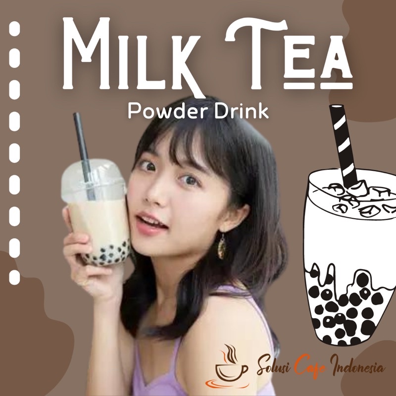 

Bubuk Minuman Milk Tea Sachet 30gr Surabaya Tester Powder Drink Solusi Cafe Indonesia