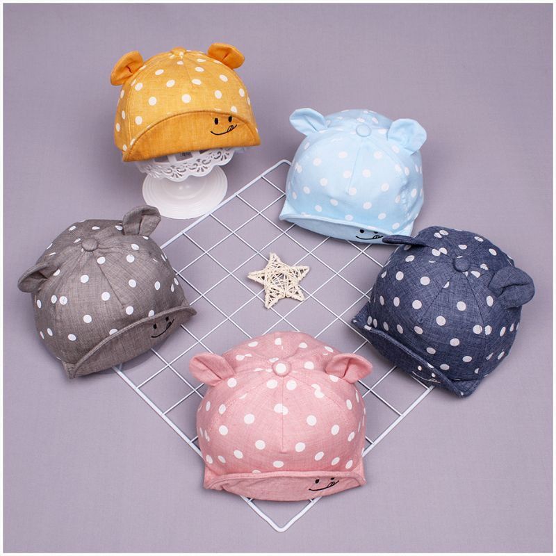 Topi baseball Anak Bayi Polkadot Smile Baby