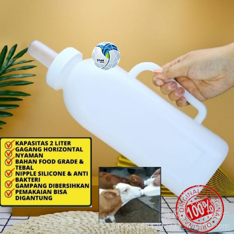 Dot Botol Pedet Anak Sapi Nipple putih 2 Liter Gagang Horizontal shae store15