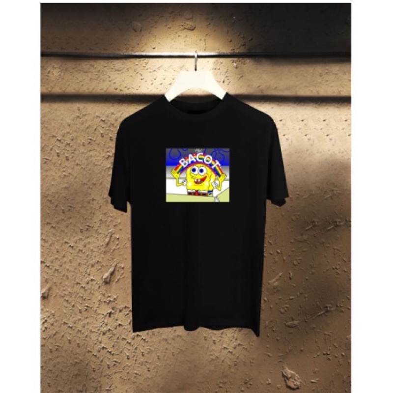 KAOS SPONGEBOB BACOT BAJU KAOS T SHIRT PRIA WANITA DISTRO KARTUN SPONGEBOB BACOT DEWASA MURAH COWOK