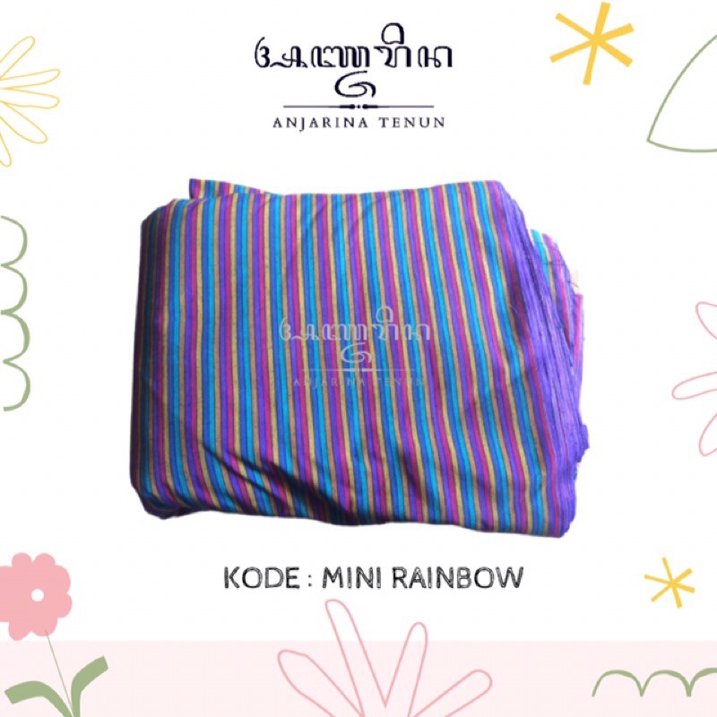 Kain Lurik Mini Rainbow - Anjarina Tenun Klaten