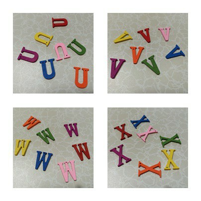 1 BUAH - 2.5 CM HURUF KAYU ALPHABET WARNA | ABJAD KAYU BESAR