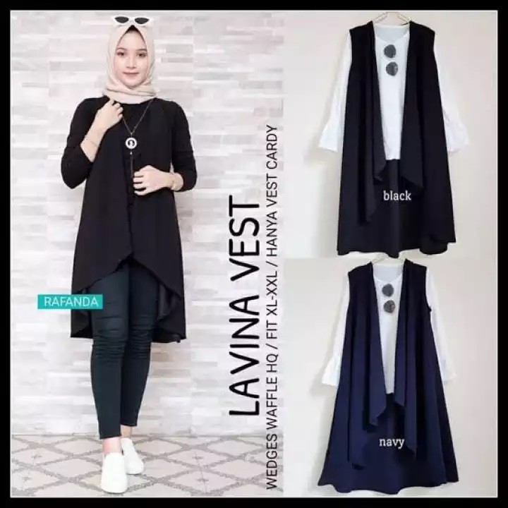 Atasan Wanita Fashion Muslim Kardigan Cardi Cardy Outer Polos Atasan Cewe