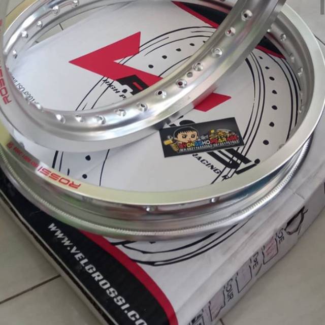 Velg rossi silver ring 17 ukuran lebar 185 215