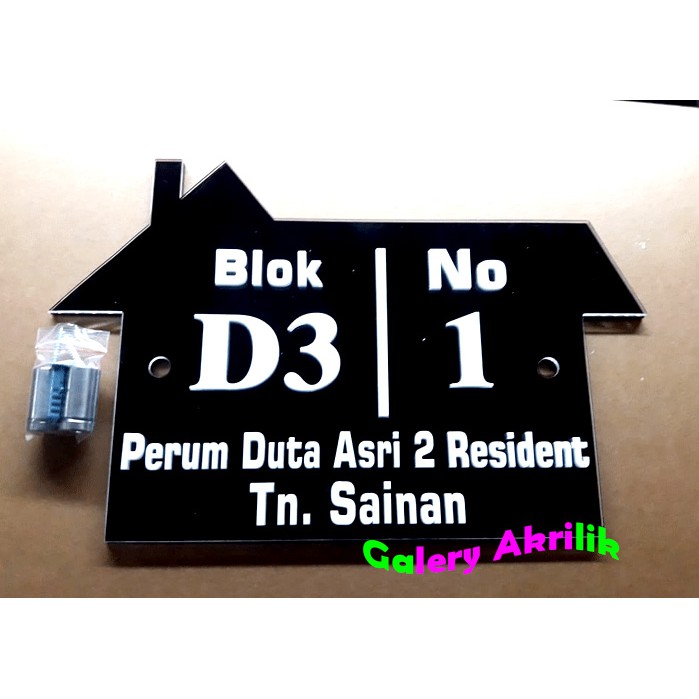 

Acrylic Nomor rumah sign board acrylic
