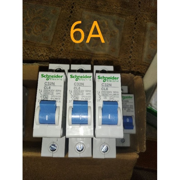 mcb schneider pln biru 1p/6a ( ORI )