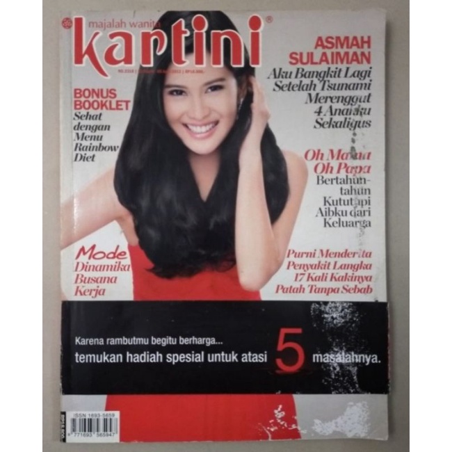 Majalah Kartini Maret 2012 - Cover Dian Sastro / Dian Sastrowardoyo