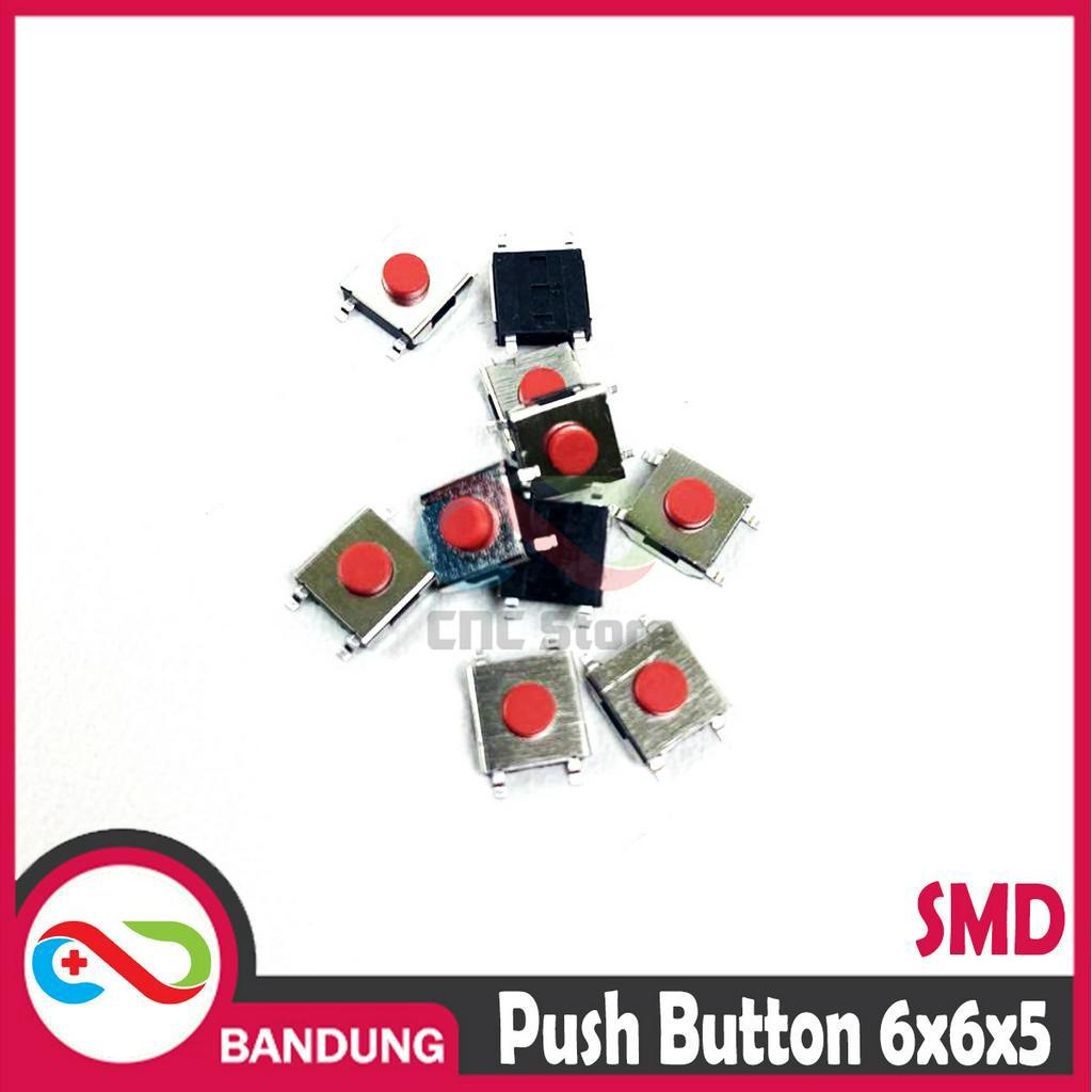 TACTILE SWITCH PUSH BUTTON 6X6X5MM RED MERAH SMD