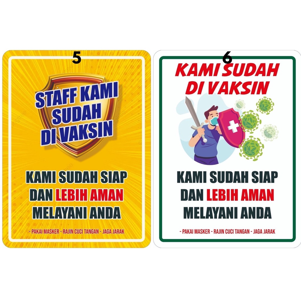 Sticker Safety Sign - Stiker tanda Dinding/Kaca